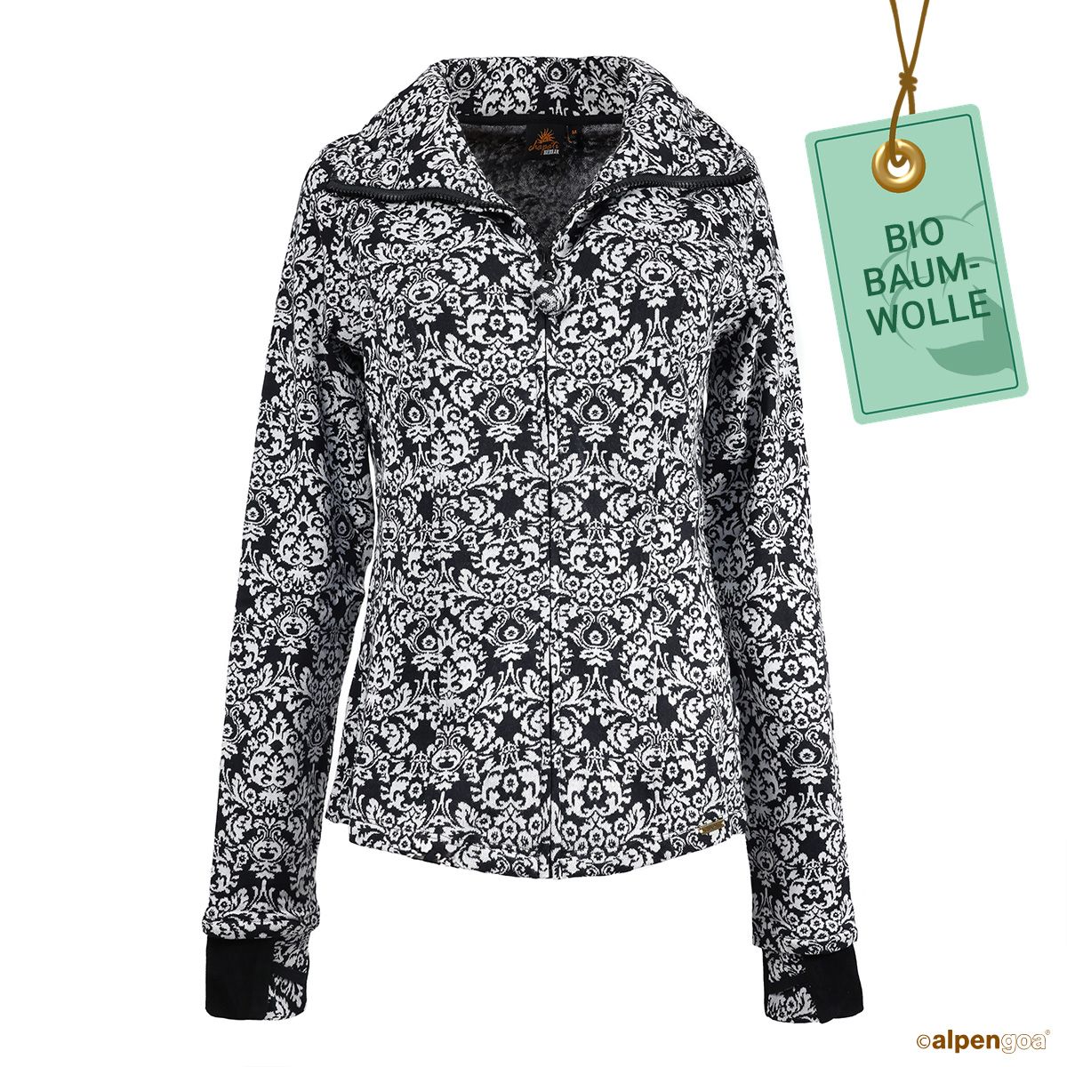 Jacke aus Bio GOTS Interlock Jacquard